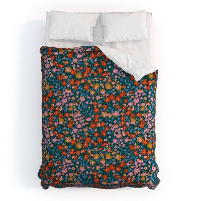 Deny Designs 3pc Full/Queen Schatzi Brown Laural Ditsy Green Comforter and Sham Set