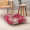 Viviana Gonzalez Floral Magenta vibes Floor Pillow - Deny Desings - 4 of 4