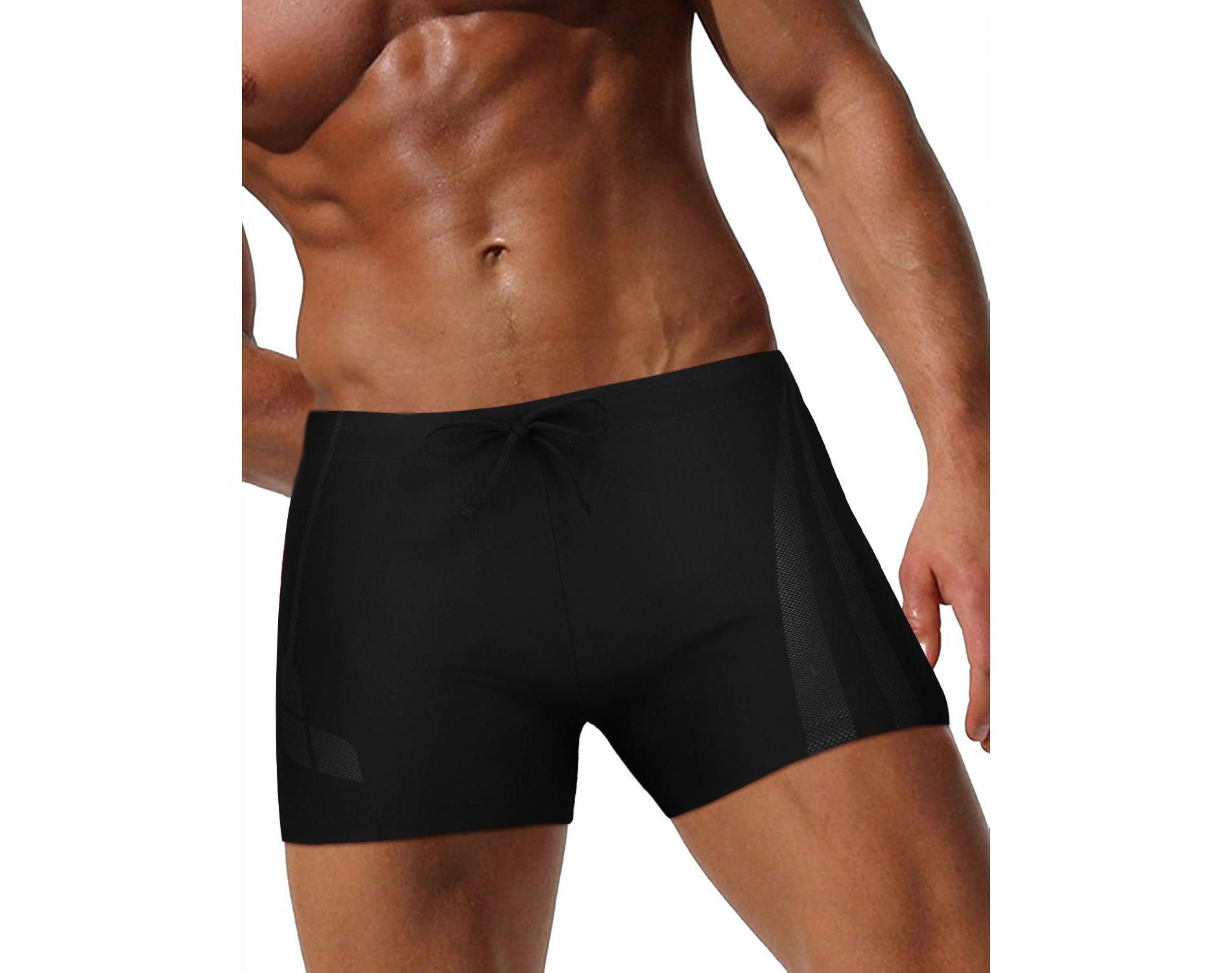COOFANDY Men's Square Leg Swim Briefs Athletic Quick Dry Bathing Suit Square Leg Board Short for Men