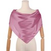 INSPIRE CHIC Women's Solid Color Satin Large Square Scarf Neckerchief Bandanas 35"x35" - 2 of 4