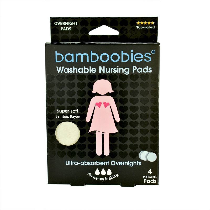 Bamboobies Overnight Washable Nursing Pads - 4pk, 5 of 8