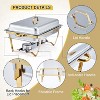 TackView Chafing Dishes for Buffet, 8QT Rectangular Buffet Servers and Warmers Sets, Stainless Steel Buffet Display for Parties - 4 of 4
