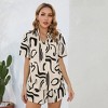 Clearlove Women's 2 Piece Outfits Short Sleeve Button Down Shirts Top High Waist Shorts Set Tracksuit - 2 of 4