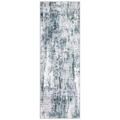 COZONY Abstract Area Rug, Non-Slip Washable Low Pile Carpet, Modern Floral Design for Living Room, Bedroom, Hallway Indoor
