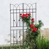 Maggift Patio Decorative Screens, Iron Arch Decoration Garden Trellis, for Outdoor for Climbing Plants Support, Flowerbed, Black, 73"*17.7"*71" - 2 of 4