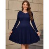 Coolmee Womens Maternity Dress Rib Knit Long Sleeve Pregnancy Midi Dresses Casual Crewneck Pregnant Sweater Dress - 2 of 4