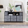 DOMETOUR 10-Drawer Fabric Dresser with Wooden Top and Sturdy Steel Frame – Spacious Storage for Bedroom, Closet, Entryway, or Nursery, Grey - 2 of 4