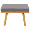 vidaXL Patio Footstool with Cushion 23.6 in.x23.6 in.x11.4 in. Solid Acacia Wood - 2 of 4