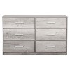 ORRD 6-Drawer Fabric Dresser in Grey, Large Storage Cabinet with Wood Top for Bedroom, Office, Nursery, Ideal for Small Spaces & Apartments - 3 of 4
