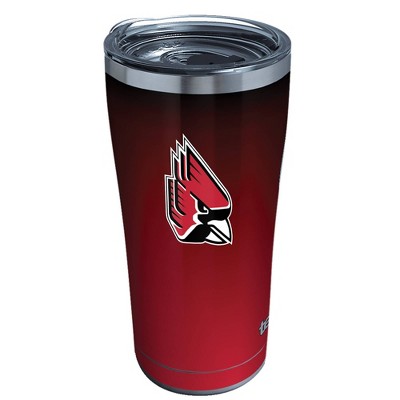 NCAA Ball State Cardinals 20oz Ombre Stainless Steel Tumbler with Lid