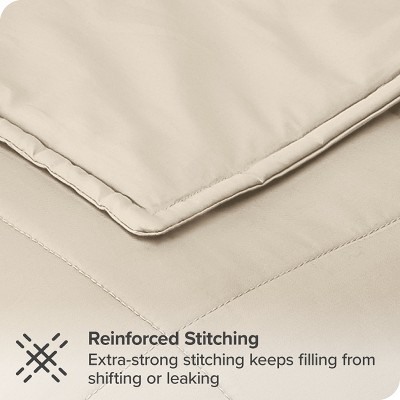 48"x72" Sand Cotton Weighted Blanket with Glass Beads