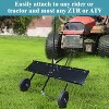 Lawn Dethatcher,Pull Behind Dethatcher for Lawn Care,Pull UP Thatch,Moss,Leaves,Steel Tow Behind Dethatcher with Tines for Lawn Tractor - 4 of 4
