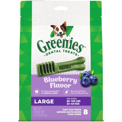 Greenies Large Chewy Dental Dog Treats Blueberry - 12oz