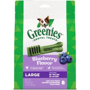 Greenies Large Chewy Dental Dog Treats Blueberry - 12oz - 1 of 4