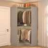 Aheaplus Freestanding Corner Closet Organizer with Hanging Rods, Space-saving Closet System for Walk-in Closet - 3 of 4