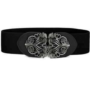 INSPIRE CHIC Knot Woven Metal Interlocking Buckle Elastic Waist Cinch Belt - 1 of 4