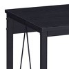 NicBex Home Office Desk 35.5" Modern Writing Desk with Metal Slide Base, Wooden Desktop and Black Metal Legs for Office, Study, Living Room - 3 of 4