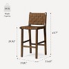Maven Lane Noah Bar Stool with Faux Leather 30" - 2 of 4