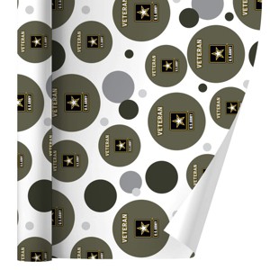 U.S. Army Veteran Logo Gift Wrap 30" x 72" - 1 of 4
