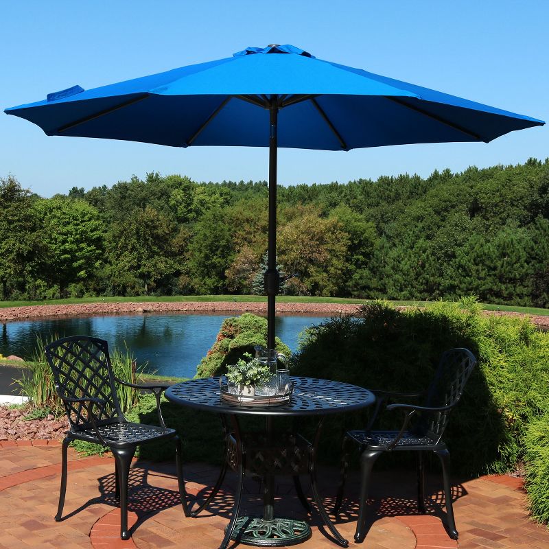 Sunnydaze Outdoor Aluminum Solution-Dyed Sunbrella Patio Umbrella with Auto Tilt and Crank - 9', 3 of 10