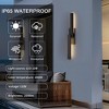 LamQee Black Modern Outdoor Wall Light Exterior Lighting Fixtures, Contemporary LED Outdoor Sconces Wall Lighting - 3 of 4