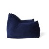 Loubar Modern Velveteen Armrests Bean Bag Chair Navy Blue - Christopher Knight Home - 3 of 4