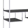 Royal Hampton Bookshelf with 7 Shelves and Geometric Pattern,Silver and Dark Gray - 2 of 4