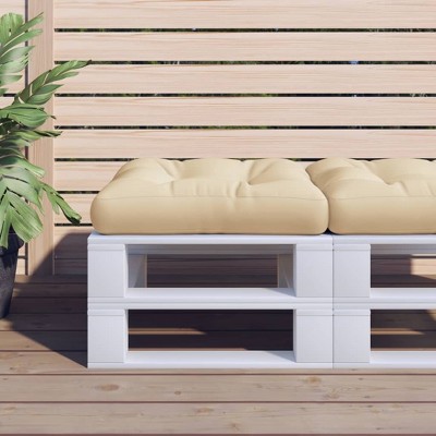 vidaXL Pallet Cushion Beige 23.6"x23.6"x4.7" Fabric