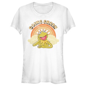 Juniors Womens The Muppets Green Kermit T-Shirt - 1 of 4
