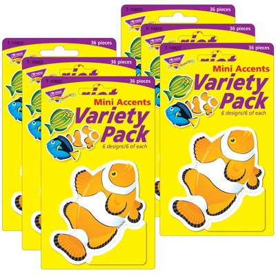 6pk 36 per Pack Fish Mini Accent Variety Pack - TREND