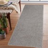 Modern Solid Textured Area Rug Ultra-Thin Low Pile Washable Rug - 4 of 4