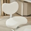 INFURNIC Task and Office Chairs Adjustable Meditation Chair with Swivel Footstool and Lumbar Support for Home Office, White, 36.2"*27.9"*41.3" - 4 of 4