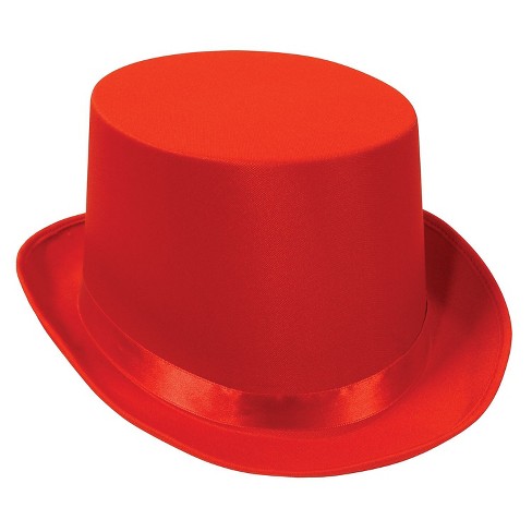 Beistle Satin Sleek Top Hat One Size Red 60839 R