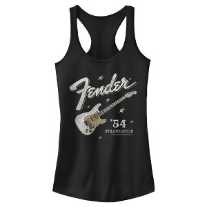 Juniors Womens Fender 54 Stratocaster Racerback Tank Top - 1 of 4
