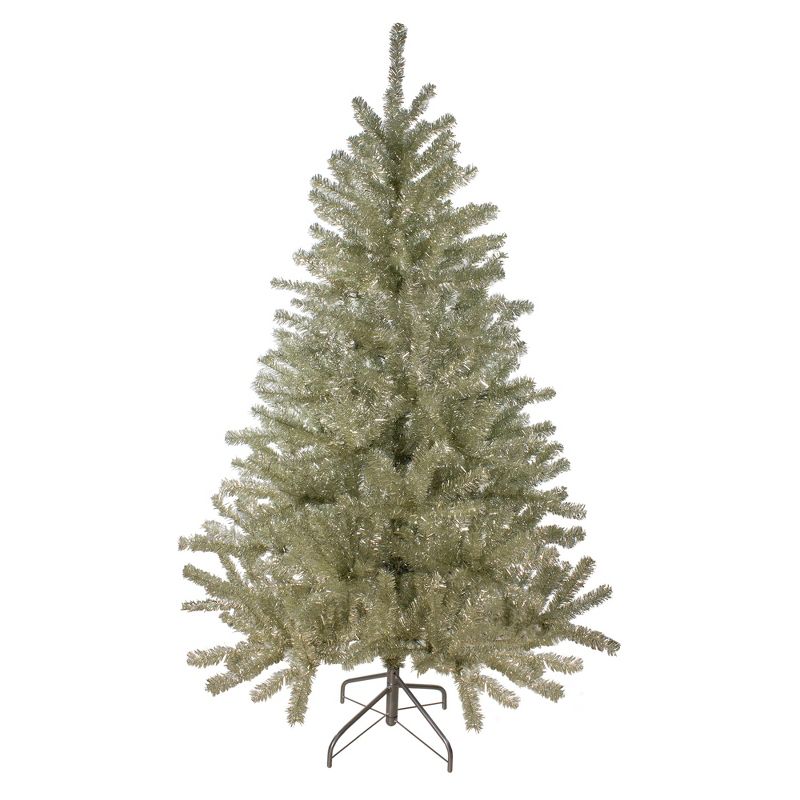 Northlight 6' Unlit Medium Platinum Tinsel Artificial Christmas Tree, 1 of 8