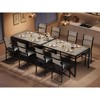 Dining Table Set with Wood Table Top and4 Upholstered Chairs for Small Space, Kitchen, Apartment - 4 of 4