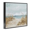 Stupell Industries Sandy Beach Walkway Distant Sailboats Floating Sea Framed Giclee Art, Black, 14" x 11" - 2 of 4