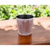 HomeRoots 5" Brown and Ivory Abstract Recycled Plastic Indoor Outdoor Round Nursery Pot - 2 of 3