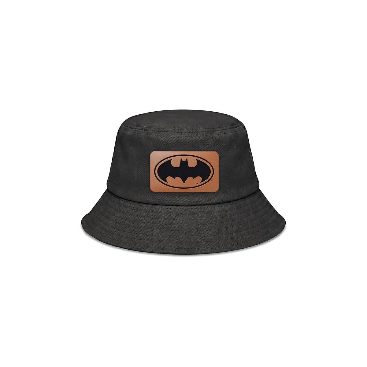 Batman Leather Bucket Hat for Kids- Officially Licensed Batman Leather Boys Bucket Hat, Beach Hat, Youth Sun Hat 4-14 Black, Grey, Blue, White and Red