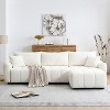 TiramisuBest 110" Modular Sectional Sofa, L Shape with Extra-large Seat, Pull-line Design, Movable Ottoman, High Density Foam, Free Combination - 3 of 4