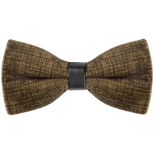 INSPIRE CHIC Men's Velvet Adjustable Pre-Tied Bow Tie - 1 of 4
