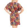 LA LEELA Women's Beachwear Summer Beach Dress Cover Ups for Swimwear Women Loose Front Tie Swimsuit Coverups for Women XL- XXL Multicolored, Floral - 4 of 4