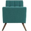 Modway Response Medium Upholstered Fabric Bench Teal - 3 of 4