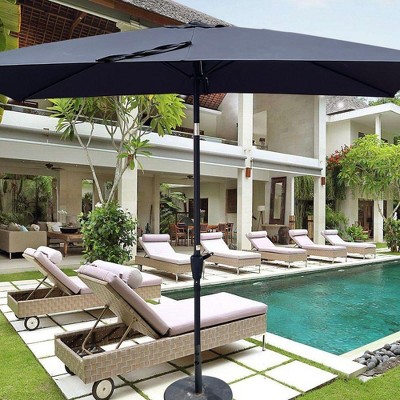 Maria 6x9 ft uv-cut Patio Cantilever Umbrella with Crank and Push Button Tilt without flap, Outdoor Furniture - Maison Boucle