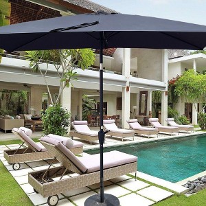 Maria 6x9 ft uv-cut Patio Cantilever Umbrella with Crank and Push Button Tilt without flap, Outdoor Furniture - Maison Boucle - 1 of 4