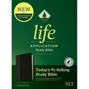 NLT Life Application Study Bible, Third Edition (Leatherlike, Black/Onyx, Indexed, Red Letter) - (Leather Bound) - 1 of 1