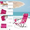 KTMBDW Folding Beach Chair Set of 2, Adjustable Headrest w/4 Flexible Tilt Angle, Cup Holder Portable, for Sand Camping Lawn Concert,Travel Festival - 4 of 4