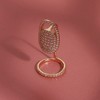 SOHI Women's Crystal Silver Gilded Nail Ring - 2 of 4