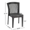 SKRAN Outdoor Dining Chairs Set of 2, Stackable Chairs with UV-Resistant PE Rattan and Steel Frame for Patio,Balcony, Supports 400lbs, Brown Multi - 3 of 4
