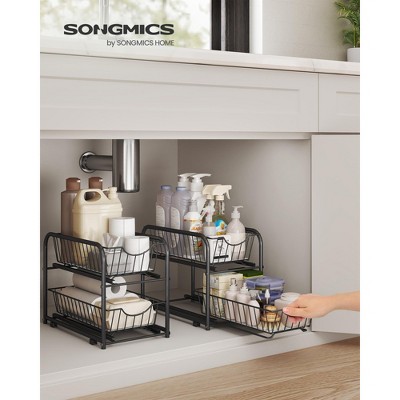 Generic 2-Tier Stackable Cabinet Organizer - Gondola Shelving with 2 Sliding Basket Drawers, Ample Storage for Kitchen and Bathroom, Space-Saving Design — фото 4